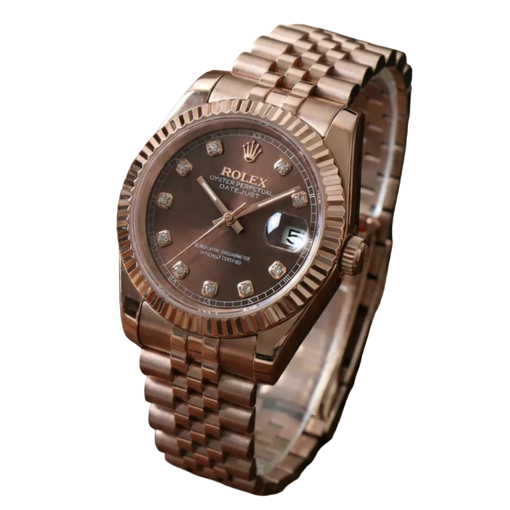 ROLEX OYSTER PERPETUAL DATE JUST / BROWN