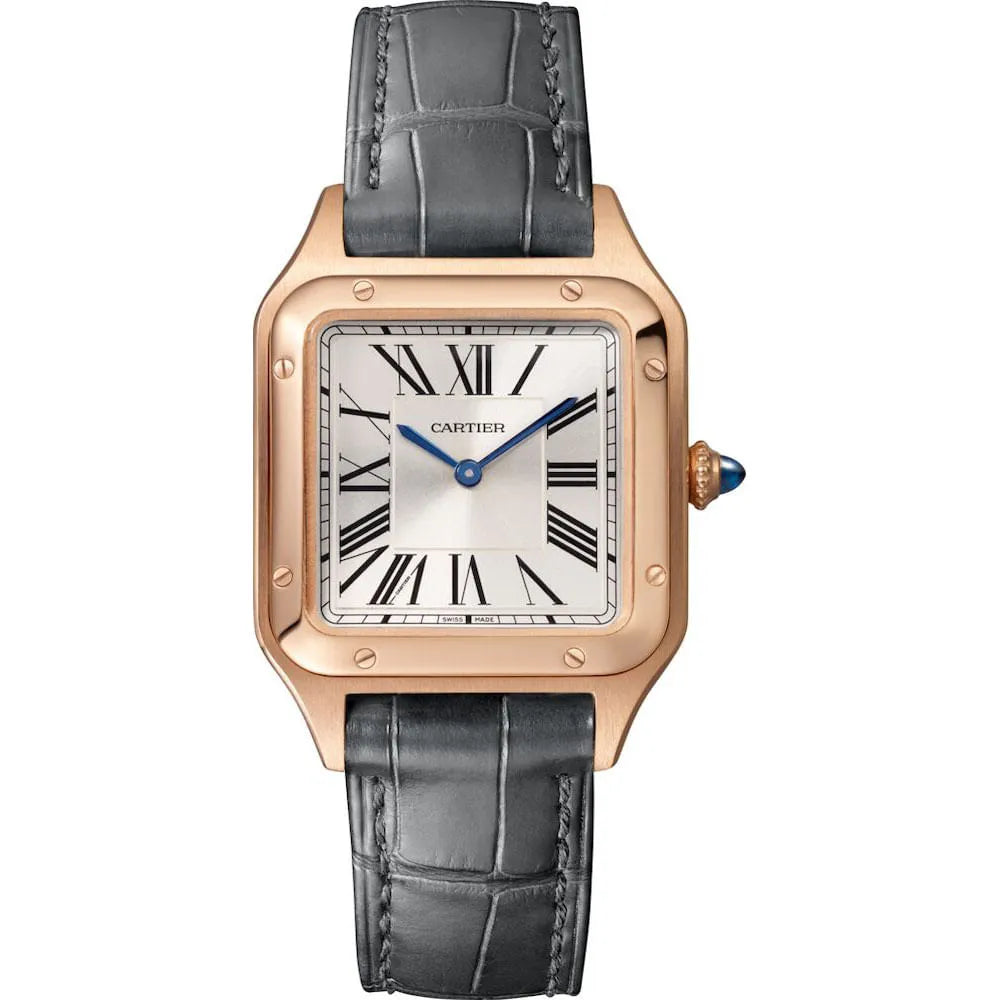 CARTIER SANTOS GOLD/BLACK LEATHER