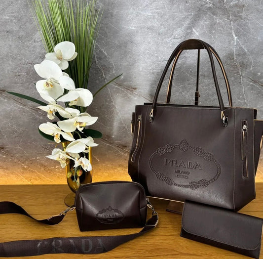 PRADA SET 3 / BROWN