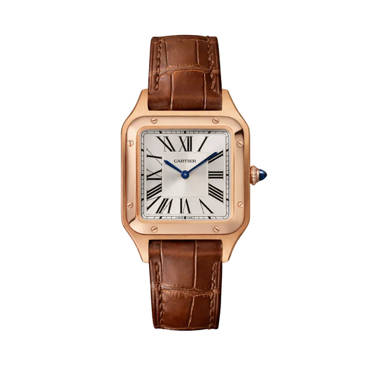 CARTIER SANTOS GOLD/BROWN LEAGHER
